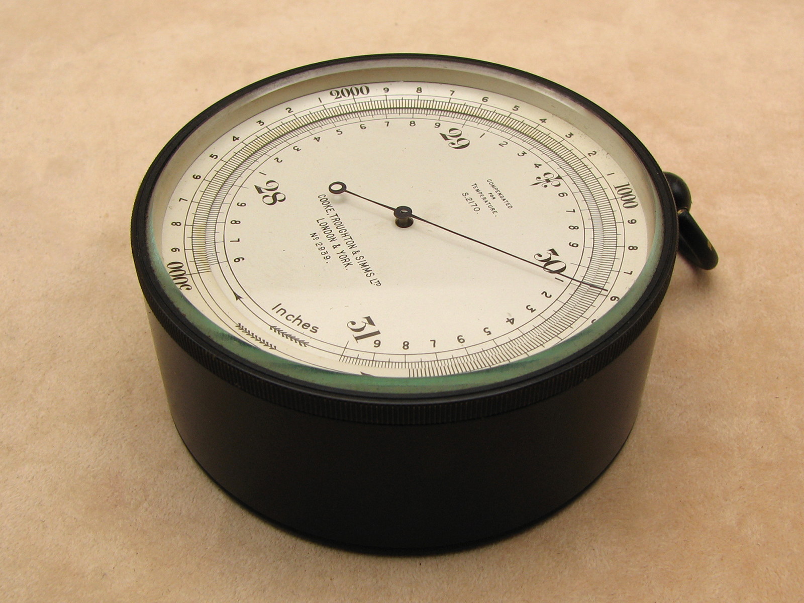Cooke Troughton & Simms pocket barometer & altimeter circa 1920's
